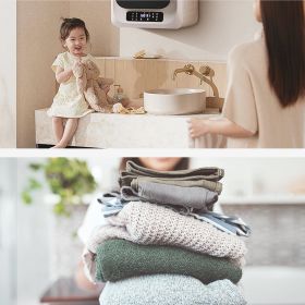 6.6lbs Portable Mini Cloth Dryer Machine FCC Certificate PTC Heating Tumble Dryer Electric Control Panel,White Body with Black Square Door,120V/850W