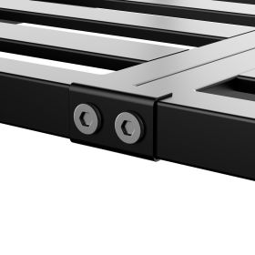 3x8 Overhead Garage Storage Rack, Heavy Duty Adjustable Ceiling Mounted Storage Racks, 750LBS Weight Capacity, Black