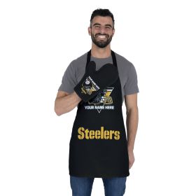 [Personalization Only] Official NFL Steelers Personalized Apron and BBQ Mitt Set