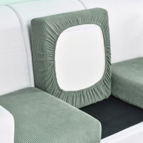 Pure color stretch all-inclusive sofa cover (Option: Cypress green-XL)
