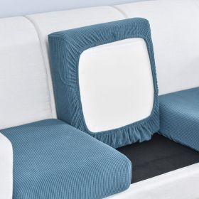 Pure color stretch all-inclusive sofa cover (Option: West Lake Blue-XL)