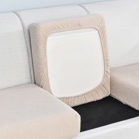 Pure color stretch all-inclusive sofa cover (Option: Milky white-XL)