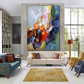 Hand Oil Pianting Original Hand Painted Canvas Art Painting Abstract Painting Large Wall Art Exta Large Canvas Uil Painting Textured Abstract Home Hal (Style: 3, size: 150x220cm)