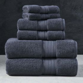 Signature Soft 6 Piece Solid Towel Set (Actual Color: Gray)